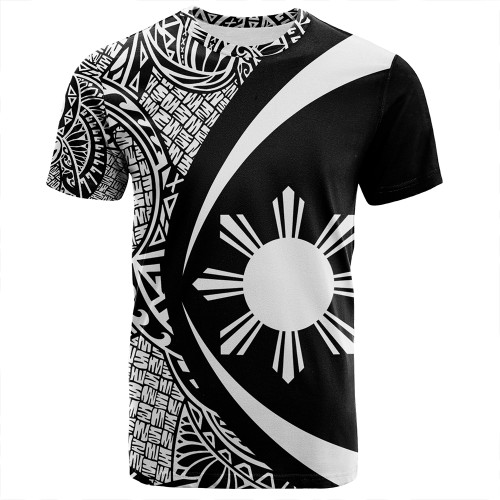 Philippines T-Shirt Coat Of Arm Lauhala White Circle