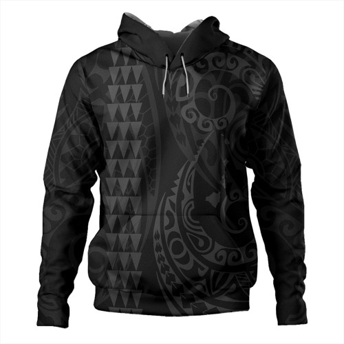 Hawaii Hoodie Hawaiian Map Kakau Style Gray
