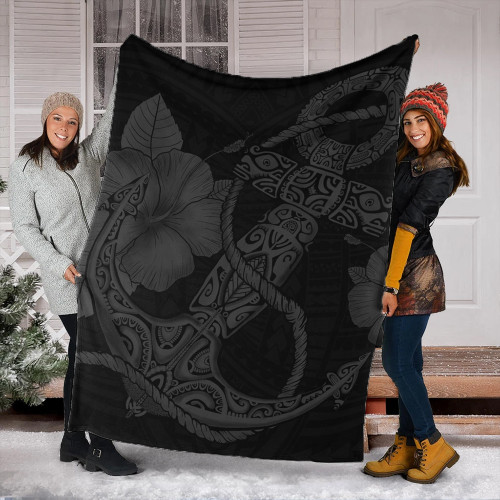 Hawaii Premium Blanket Anchor Poly Tribal Gray