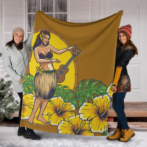 Hawaii Premium Blanket Hula Girl Dance Tradition