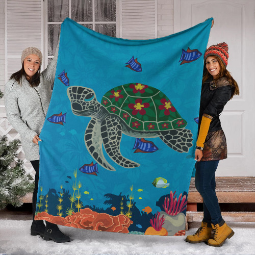 Hawaii Premium Blanket Sea Cartoon