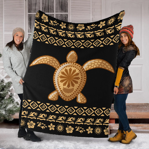 Hawaii Premium Blanket Traditional Turtle Pattern