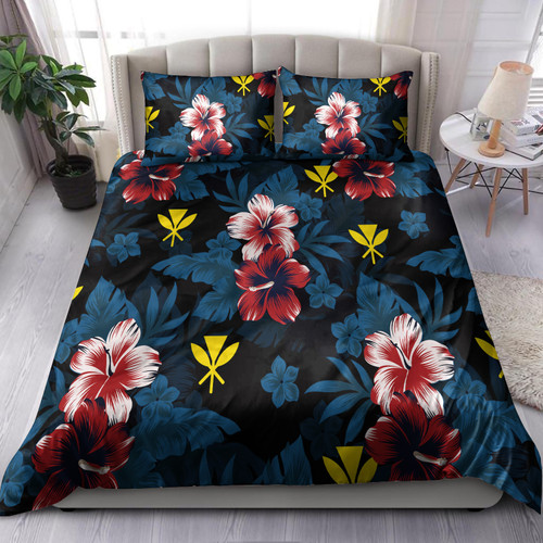 Hawaii Bedding Set Kanaka Islands Pattern Floral