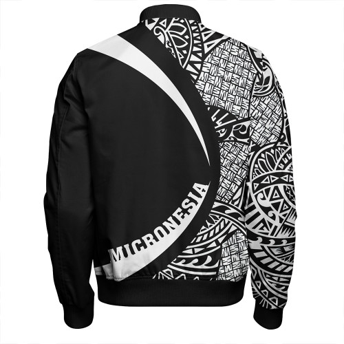 Federated States of Micronesia Bomber Jacket Coat Of Arm Lauhala White Circle