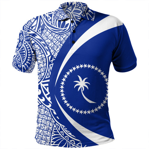 Chuuk Polo Shirt Coat Of Arm Lauhala Circle