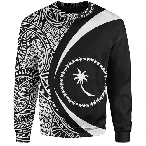Chuuk Sweatshirt Coat Of Arm Lauhala White Circle