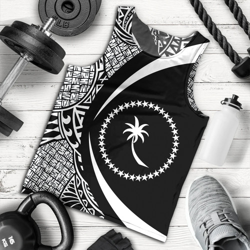 Chuuk Tank Top Coat Of Arm Lauhala White Circle