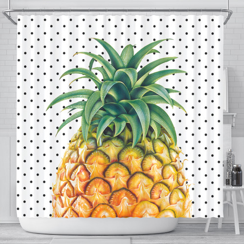 Hawaii Shower Curtain Pineapple Dottie