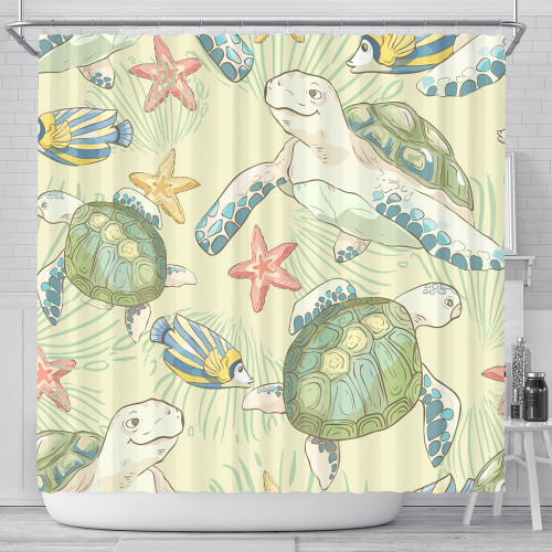 Hawaii Shower Curtain World Animal In Sea