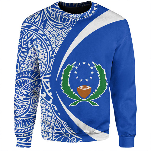 Pohnpei Sweatshirt Coat Of Arm Lauhala Circle