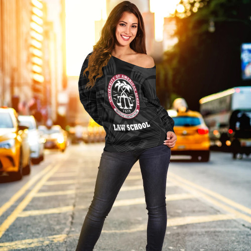 American Samoa Women Off Shoulder Sweater -  University Of American Samoa