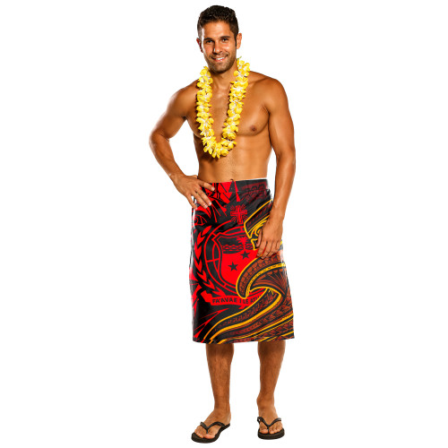 Samoa Lavalava - Samoa Tribal Sharks Polynesian Red