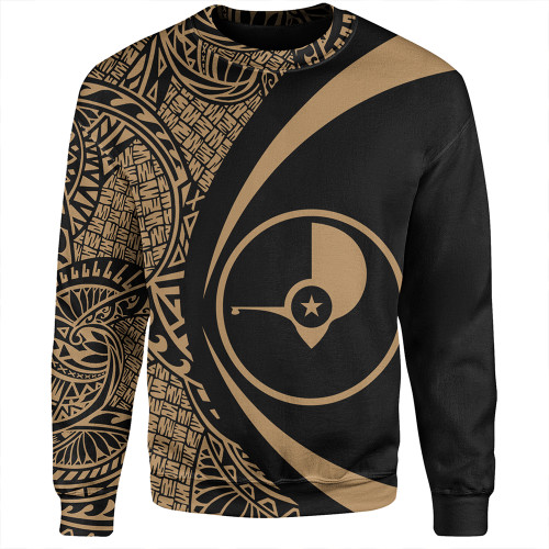Yap Sweatshirt Coat Of Arm Lauhala Gold Circle
