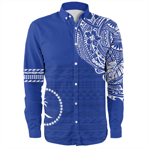Chuuk Long Sleeve Shirt Polynesian Flag With Coat Of Arms