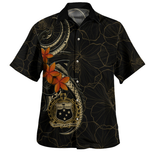 Samoa Hawaiian Shirt Tribal Hibiscus Plumeria