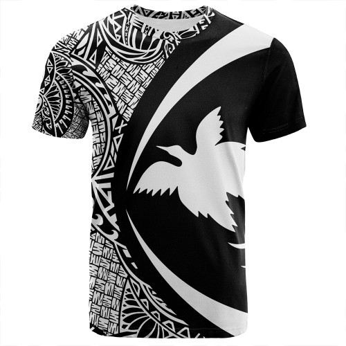 Papua New Guinea T-Shirt Coat Of Arm Lauhala White Circle