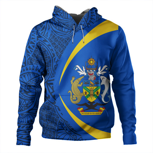 Solomon Islands Hoodie Coat Of Arm Lauhala Circle