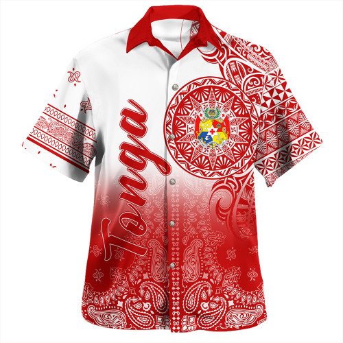 Tonga Hawaiian Shirt Custom Pattern Ngatu With Paisley Style