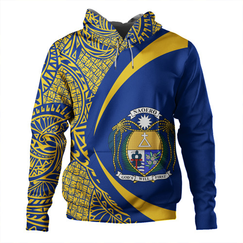 Nauru Hoodie Coat Of Arm Lauhala Circle