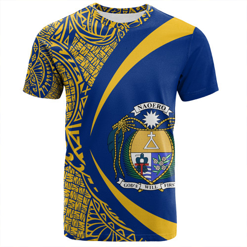 Nauru T-Shirt Coat Of Arm Lauhala Circle