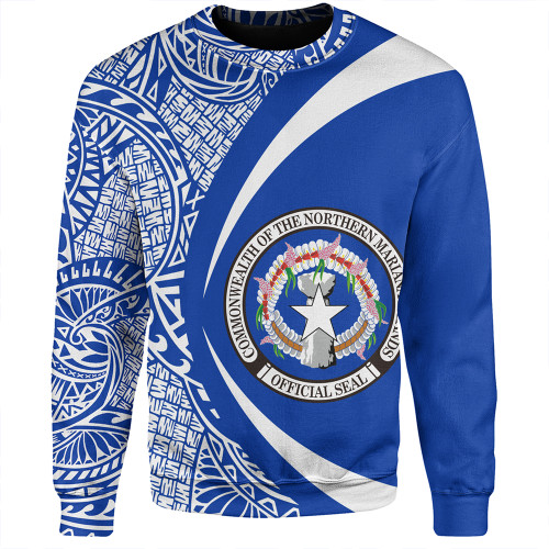 Northern Mariana Islands Sweatshirt Coat Of Arm Lauhala Circle