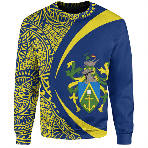 Pitcairn Islands Sweatshirt Coat Of Arm Lauhala Circle