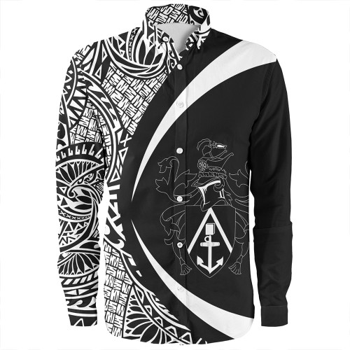 Pitcairn Islands Long Sleeve Shirt Coat Of Arm Lauhala White Circle