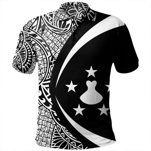 Austral Islands Polo Shirt Coat Of Arm Lauhala White Circle