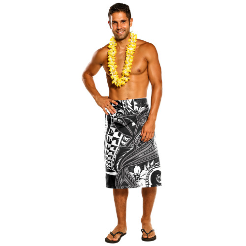 Hawaii Polynesian Lavalava - Hawaii Shark White