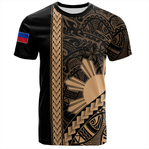 Philippines T-Shirt Tribal Polynesian Sun Gold