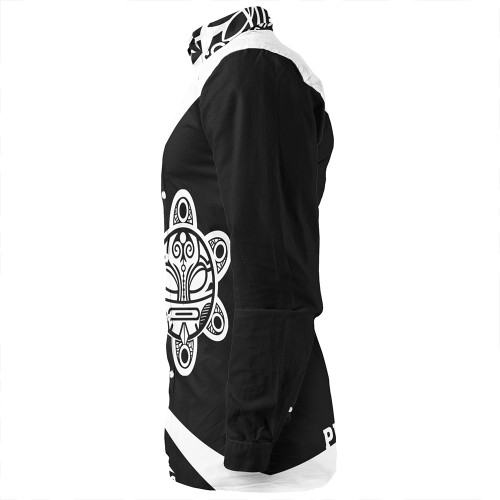 Puerto Rico Long Sleeve Shirt Coat Of Arm Lauhala White Circle