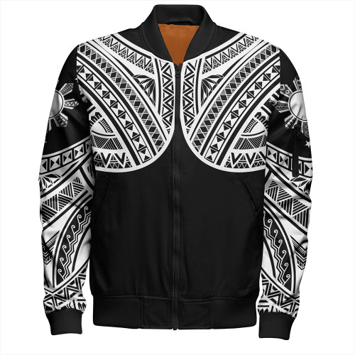 Philippines Bomber Jacket Sun Star Warrior Style White