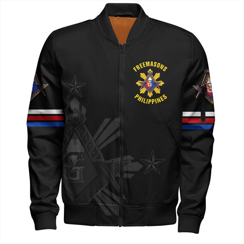 Philippines Bomber Jacket Freemasons Filipino Star Letter Style