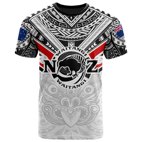 New Zealand Waitangi Day T Shirt - New Zealand Kiwi Fern With Maori Koru Spiral Polynesian Style