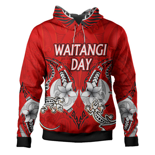 New Zealand Hoodie - Custom Waitangi Day Lizards Maori Patterns