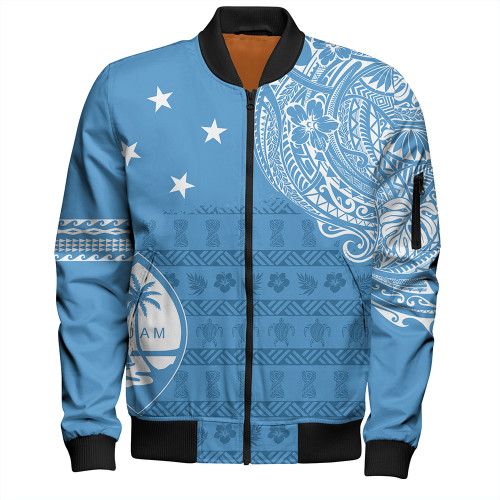 Guam Bomber Jacket Micronesian Flag With Coat Of Arms