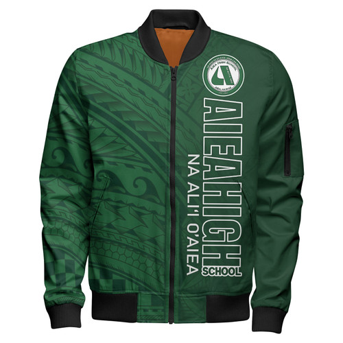 Hawaii Aiea High School Bomber Jacket - Na Ali'i  O'aiea Hawaii Patterns