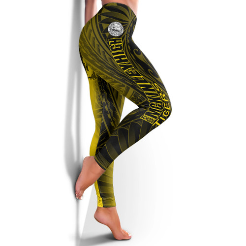Hawaii McKinley High School Legging - Tigers Mascot Hawaii Patterns