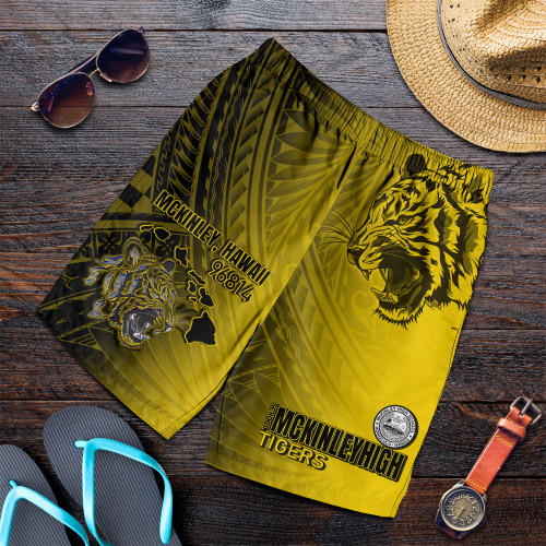 Hawaii McKinley High School Men Short - Tigers Mascot Hawaii Patterns