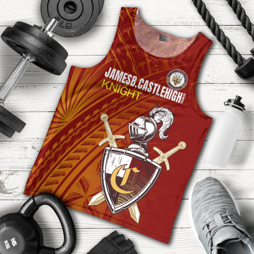 Hawaii James B. Castle High School Tank Top - Knights With Shield Hawaii Patterns