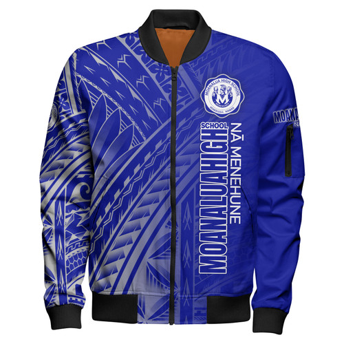 Hawaii Moanalua High School Bomber Jacket - Moanalua NÄ Menehune Hawaii Patterns