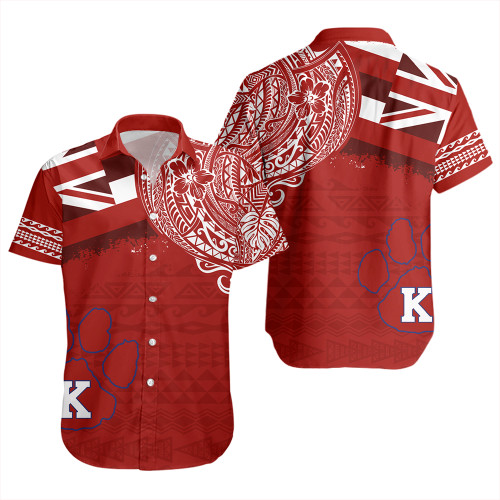 Hawaii Short Sleeve Shirt Kea'au High School With Crest Style