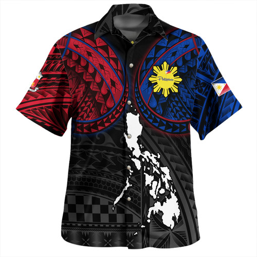 Philippines Hawaiian Shirt - Philippines Half Sleeve Tattoo Patterns Style