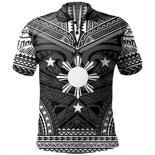Philippines Polo Shirt - Philippines Cheif Tattoo Patterns Style