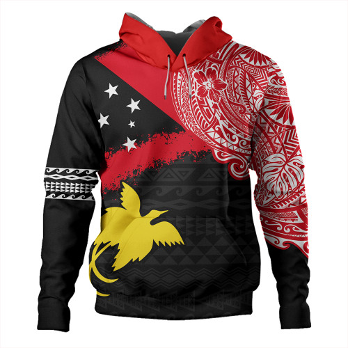 Papua Hoodie Melanesian Flag With Coat Of Arms