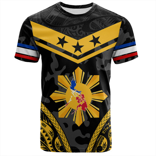Philippines T-Shirt Polynesian Sun Star Style Camouflage