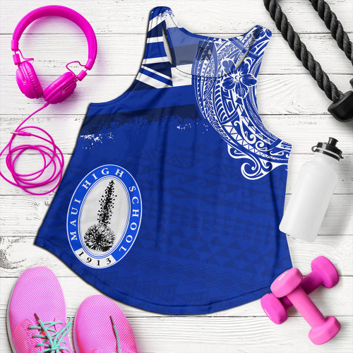 Hawaii Women Tank Maui High School With Crest Style