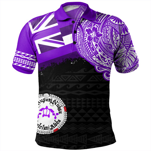 Hawaii Polo Shirt Ni'ihau High and Elementary School With Crest Style