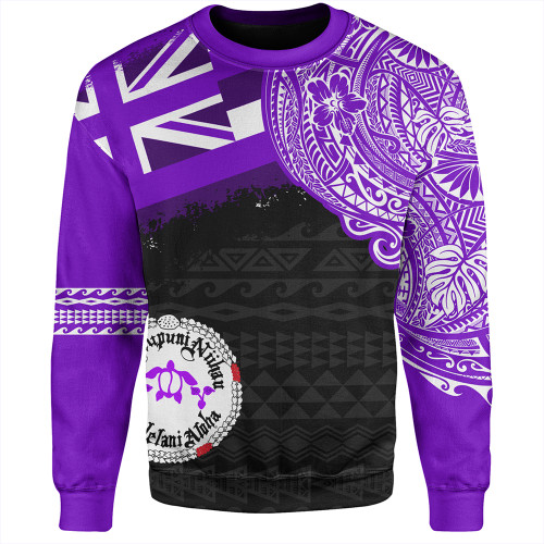 Hawaii Sweatshirt Ni'ihau High and Elementary School With Crest Style