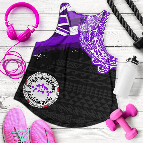 Hawaii Women Tank Ni'ihau High and Elementary School With Crest Style